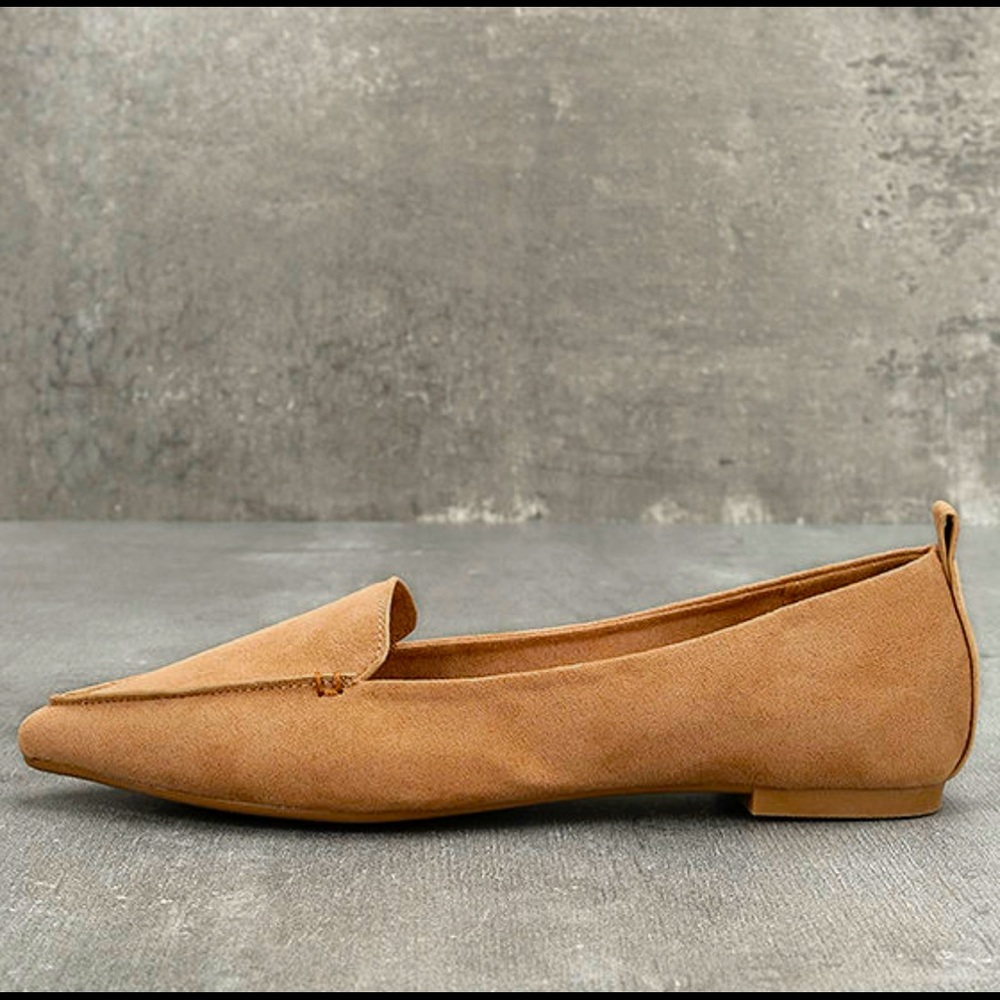 Suede Pointed Loafers